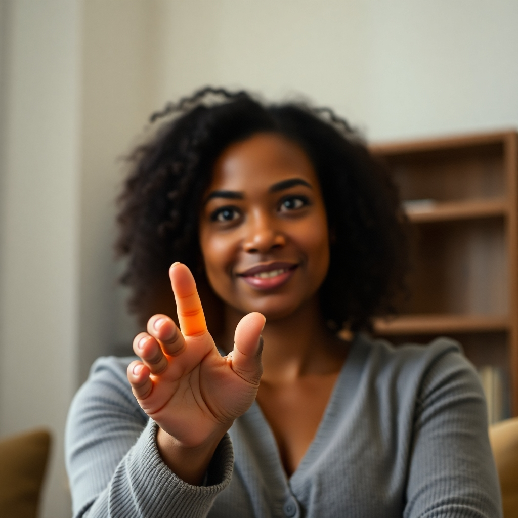 A photorealistic image of a person making a confident decision, with a soft glow emanating from their hand, symbolizing the insights gained from the horoscope. Use a subtle, confident color palette with a well-lit environment.